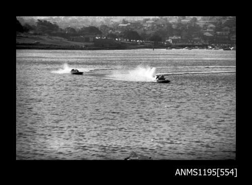 Hen and Chicken Bay 1970s, inboard hydroplanes BLACK KNIGHT and WASP TWO