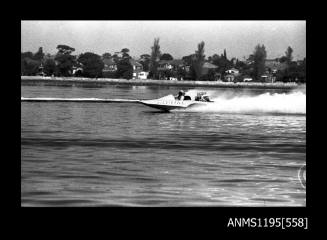 Hen and Chicken Bay 1970s, cabover type inboard hydroplane REDLINE