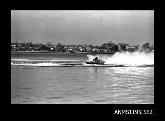 Hen and Chicken Bay 1970s, cabover type inboard hydroplane REDLINE