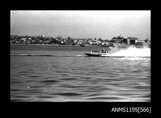 Hen and Chicken Bay 1970s, unidentified inboard hydroplane