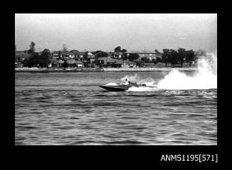 Hen and Chicken Bay 1970s, unidentified cabover type inboard hydroplane