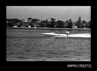 Hen and Chicken Bay 1970s, outboard catamaran REBEL