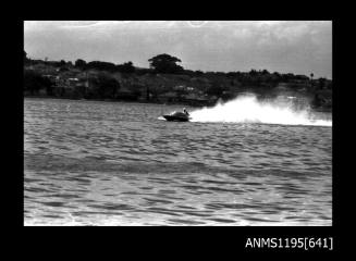 Hen and Chicken Bay 1970s, unidentified inboard hydroplane