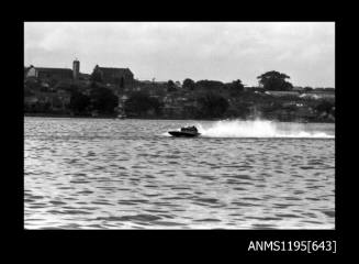 Hen and Chicken Bay 1970s, unidentified inboard hydroplane