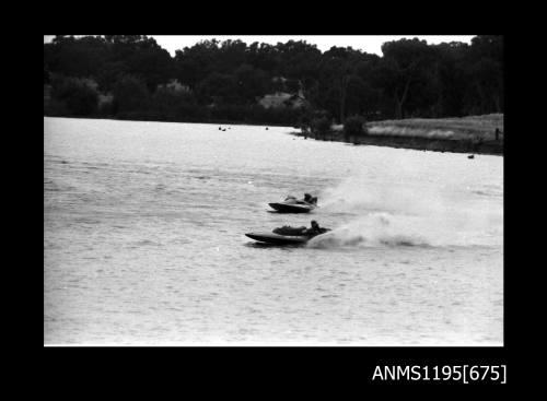 Wagga Boat Club, two inboard hydroplanes RICOCHET and another