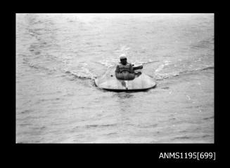 Wagga Boat Club, Graeme Andrews test driving a new cabover type inboard hydroplane