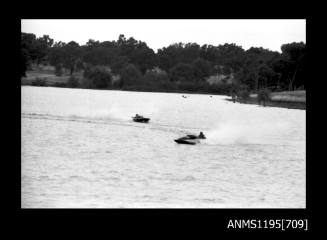 Wagga Boat Club, two unidentified inboard hydroplanes