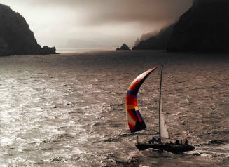 SHOGUN off Tasman Passage, Sydney-Hobart 1984 yacht race