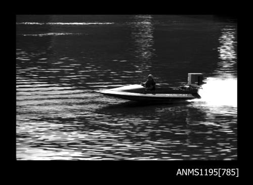 Silverwater Speedboat Club early 1970s, outboard catamaran WILD CAT