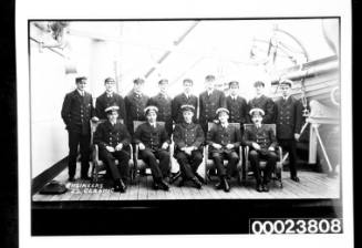 Group of officers and engineers on deck