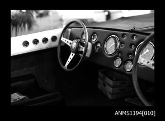 Sydney Boat Show 1972, controls on an unidentified boat on display