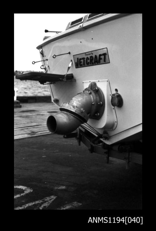 Manly Cove and Store Beach 1973, external exhaust jet of cruiser VEDETTE J