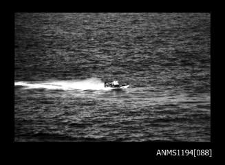 Offshore powerboat racing 1970s, unidentified outboard runabout
