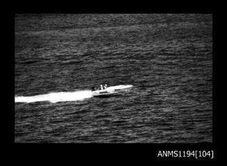 Offshore powerboat racing 1970s, outboard runabout RESTLESS