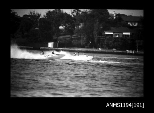 Silverwater S.B.C. Cabarita 1970s, outboard runabouts GOLDPOWER ONE and GOZ UNDA