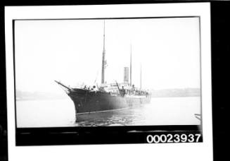 SS MORAVIAN leaving Sydney 8 October 1910