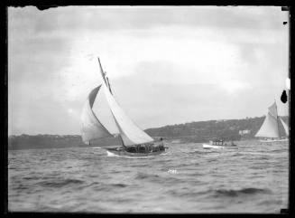 Sailing vessel on Sydney Harbour, inscribed 3782