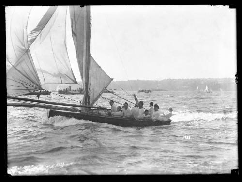 18-footer YENDYS on Queen of the Harbour Day January 1931