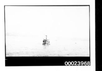 Bow view of steam workboat ANZAC