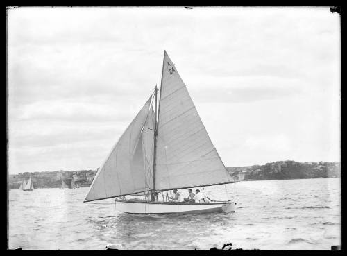 Sailing vessel on Sydney Harbour, inscribed 4079