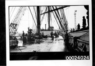 People standing on deck