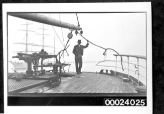 Storm damage on a French ship