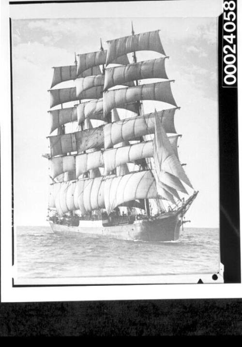 Four-masted barque PAMIR at sea