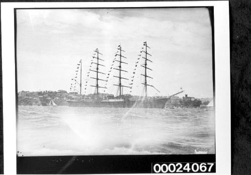 Four-masted barque PAMIR as flagship for Sydney's Anniversary Regatta