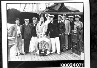 Captain Horace Stanley Collier and nine men on board the four-masted barque PAMIR