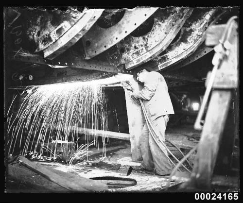 Man repairing SS MONTORO