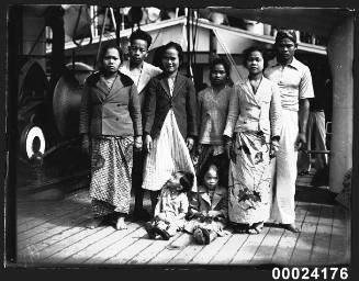 Indonesian men, women and children on SS VAN REES