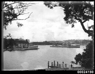 Two warships in Farm Cove, Sydney