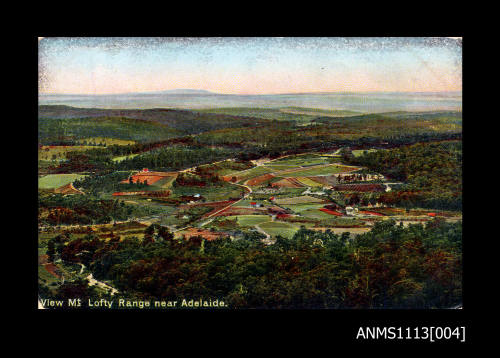 View Mount Lofty Range near Adelaide postcard