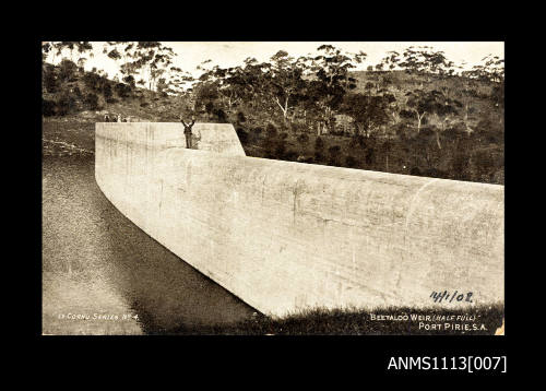 Beetaloo Weir, Port Pirie, S A postcard