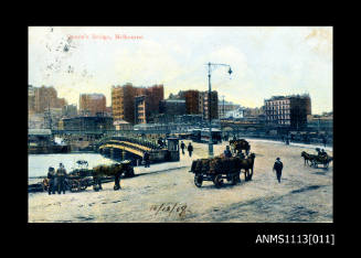 Queen's Bridge, Melbourne postcard