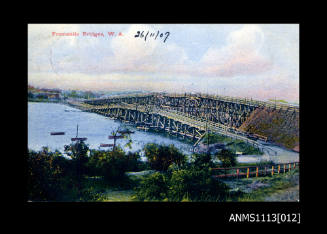 Fremantle Bridges, W A  postcard