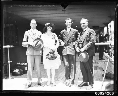 Group of people on deck of RMS MOLDAVIA II