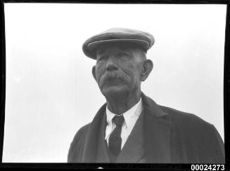 Portrait of a civilian man possibly on board cruise liner SS TANDA