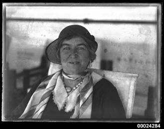 Portrait of a woman possibly on board SS TANDA