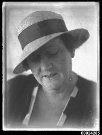 Portrait of a woman possibly on board SS TANDA