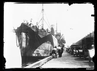 P&O Line steamship SARDINIA in WWI dazzle camouflage
