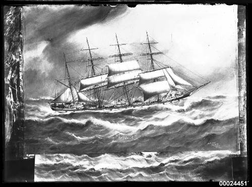 Painting of the NIVELLE a four masted barque