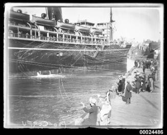 Departure of the P&O passenger liner CORFU