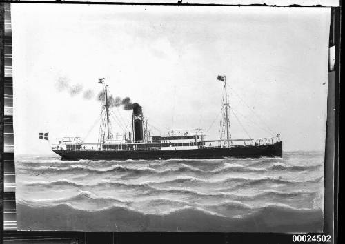 Starboard view of SS PRONTO under steam at sea