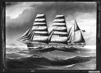 Barque LYSGLIMT at sea