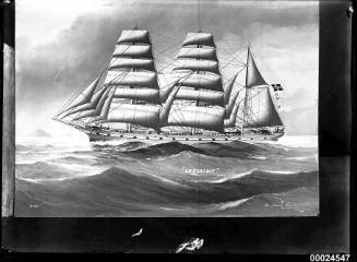 Barque LYSGLIMT at sea