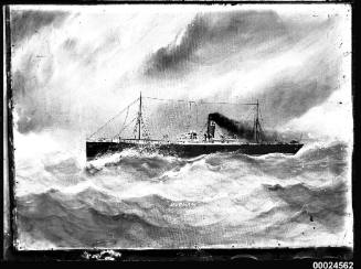 Painting of SS DURHAM, Federal Steam Navigation Company
