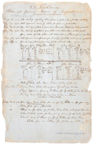 Page from Engine Room log book