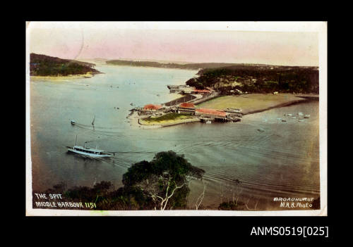 The Spit, Middle Harbour with vessel possibly ENA