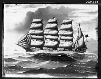 Four-masted barque CRAIGERNE under full sail